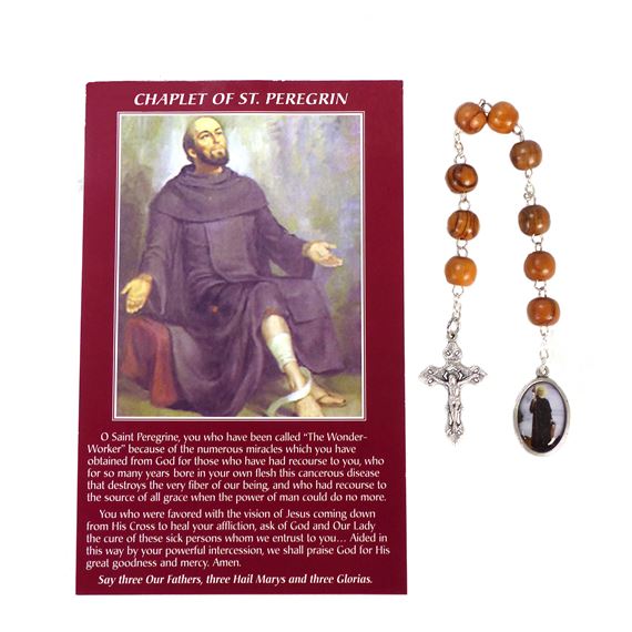 CHAPLET OF ST. PEREGRINE WITH CARD