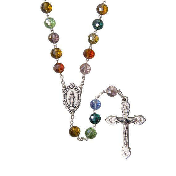 MULTI-COLOR CRYSTAL ROSARY