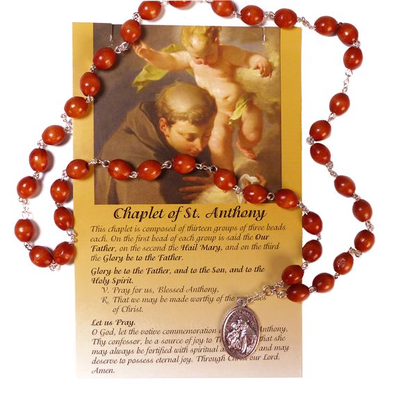 CHAPLET OF ST. ANTHONY WITH CARD