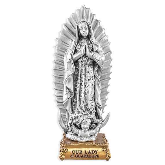 OUR LADY OF GUADALUPE FINE PEWTER STATUE