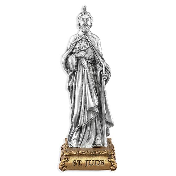 ST. JUDE FINE PEWTER STATUE