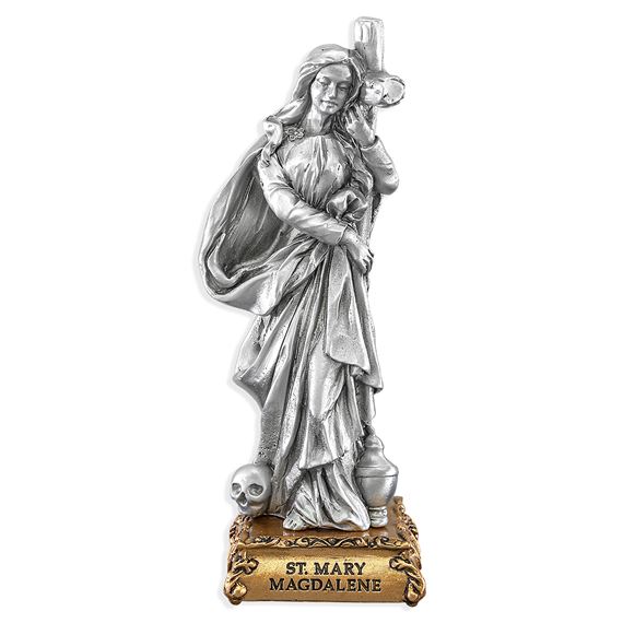 ST. MARY MAGDALENE FINE PEWTER STATUE