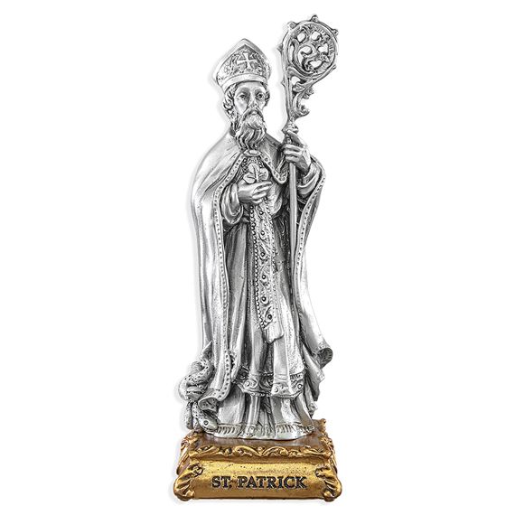 ST. PATRICK FINE PEWTER STATUE