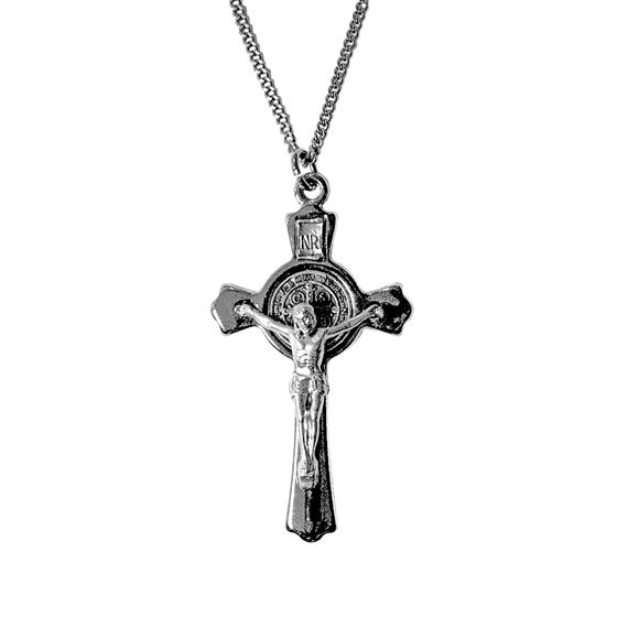 3" ST. BENEDICT CRUCIFIX WITH CHAIN