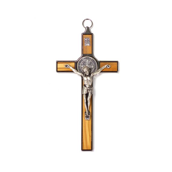 OLIVE WOOD ST. BENEDICT CRUCIFIX 5-INCH