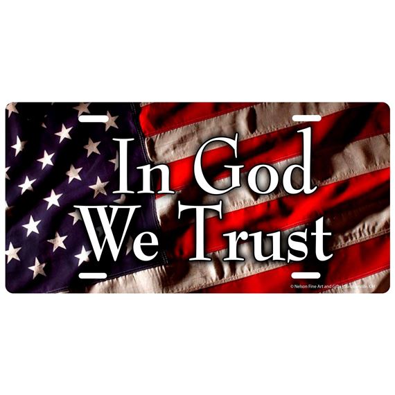 IN GOD WE TRUST - FRONT LICENSE PLATE