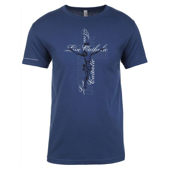 LIVE TRUTH CRUCIFIX T-SHIRT (BLUE)