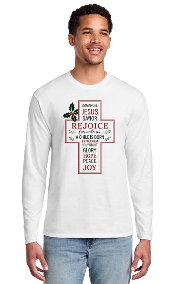 CHRISTMAS CROSS LONG SLEEVE T-SHIRT