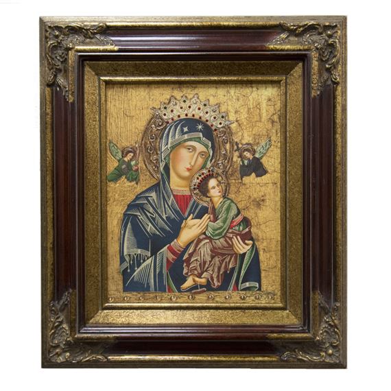 OUR LADY OF PERPETUAL HELP FRAMED ARTWORK - 13" X 15"