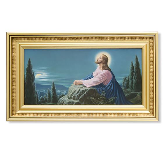 JESUS AT GETHSEMANE - FRAMED