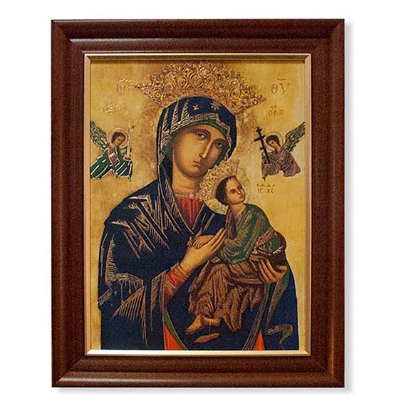 OUR LADY OF PERPETUAL HELP IN DARK FRAME