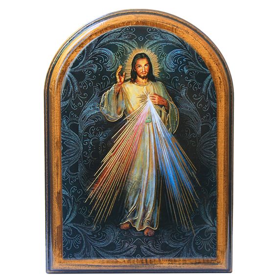 DIVINE MERCY ARCHED PLAQUE
