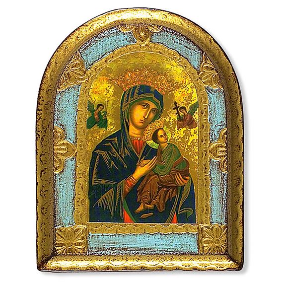 OUR LADY OF PERPETUAL HELP FLORENTINE PLAQUE