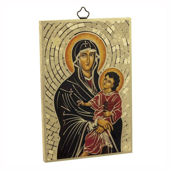 OUR LADY SALUS POPULI ROMANI MOSAIC PLAQUE