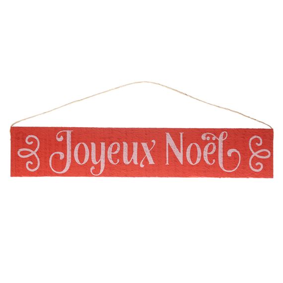 JOYEUX NOEL RUSTIC WOOD PLAQUE