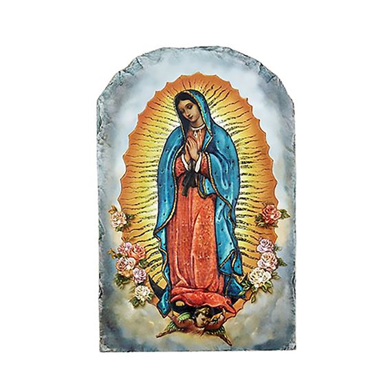 OUR LADY OF GUADALUPE - ARCHED PLAQUE