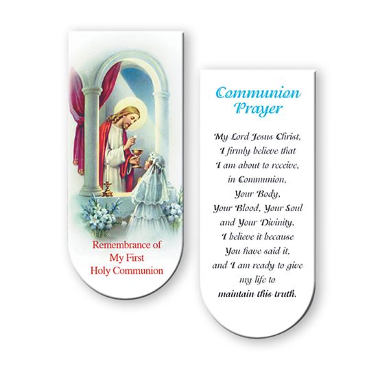 FIRST COMMUNION PRAYER MAGNETIC BOOKMARK (GIRL)
