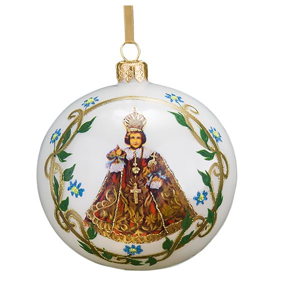 INFANT OF PRAGUE - HAND PAINTED BLOWN GLASS ORNAMENT