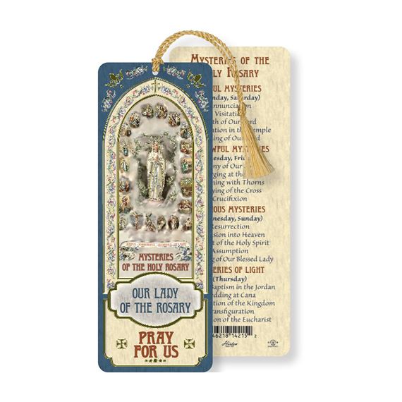OUR LADY OF THE ROSARY BOOKMARK WITH TASSEL