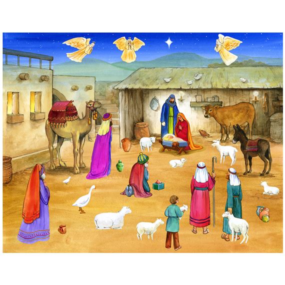 WhatSign Nativity Sticker Advent Calendar For Kids Christmas Advent