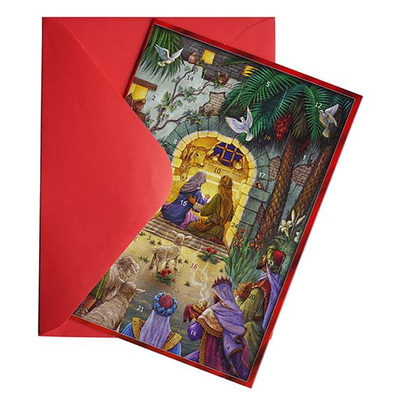 NATIVITY - MINI ADVENT CALENDAR CHRISTMAS CARD