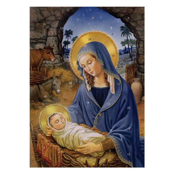 MADONNA AND CHILD - GREETING CARD ADVENT CALENDAR