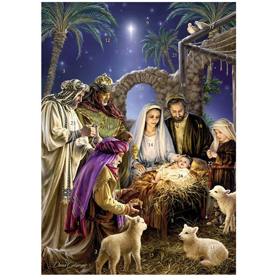 ADORATION OF THE MAGI GREETING CARD ADVENT CALENDAR