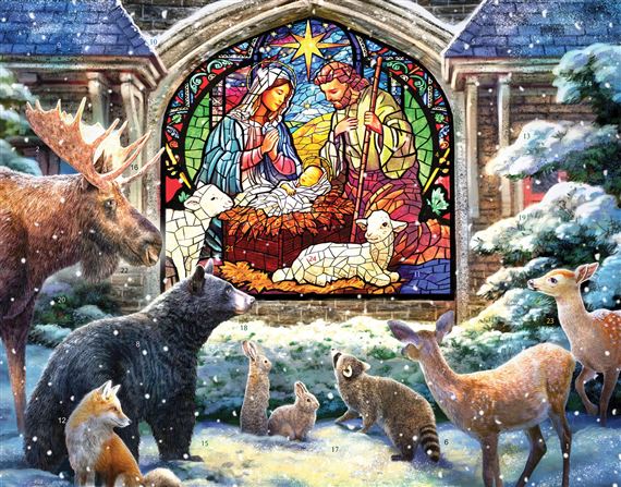 FOREST NATIVITY - ADVENT CALENDAR (14" x 11")