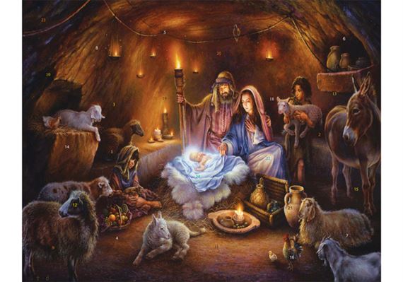 NO ROOM AT THE INN - ADVENT CALENDAR (14" x 11")