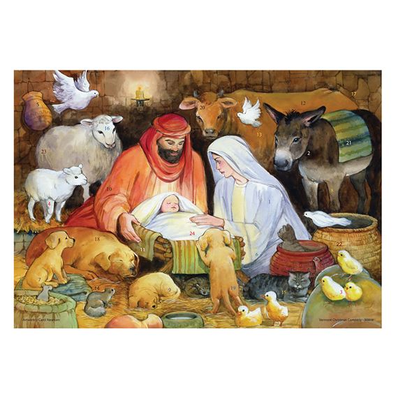 ADORING ANIMALS ADVENT CALENDAR (11 3/4" x 8 1/4")