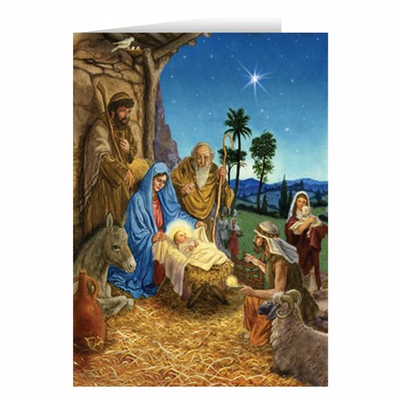 NATIVITY - (15) BOXED CHRISTMAS CARDS (4 1/2" x 6 1/4")