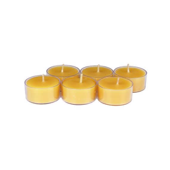 100% BEESWAX TEA LIGHTS - SET OF 6