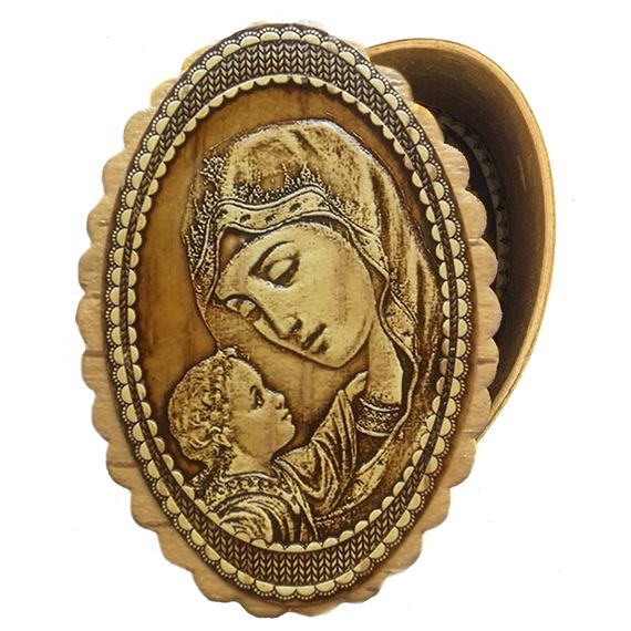 MADONNA AND CHILD BIRCH KEEPSAKE BOX