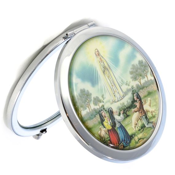 OUR LADY OF FATIMA - DUO-IMAGE COMPACT MIRROR