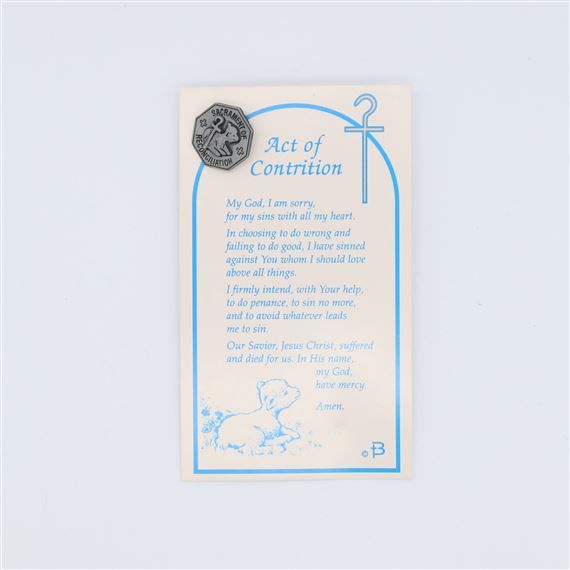 FIRST RECONCILIATION PIN AND PRAYER CARD
