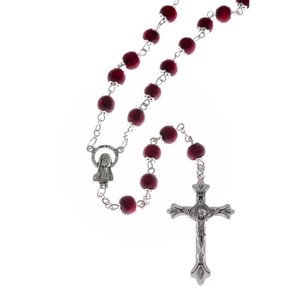 ROSE SCENTED WOOD BEAD ROSARY
