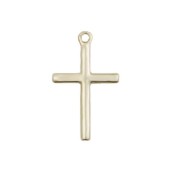 14KT GOLD CROSS MEDAL - 3/4" x 3/8"