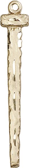 14KT GOLD NAIL MEDAL - 1 1/2" x 1/4"
