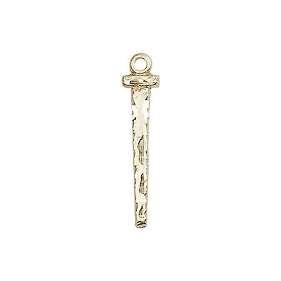14KT GOLD NAIL MEDAL - 3/4" x 1/8"