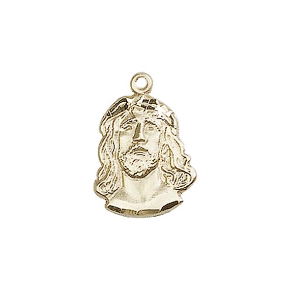 14KT GOLD ECCE HOMO MEDAL - 5/8" x 3/8"