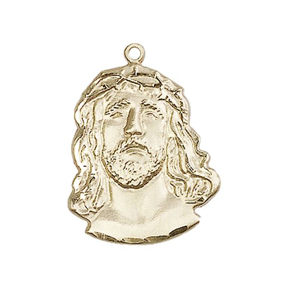 14KT GOLD ECCE HOMO MEDAL - 7/8" x 5/8"