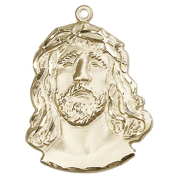 14KT GOLD ECCE HOMO MEDAL - 1 1/8" x 7/8"