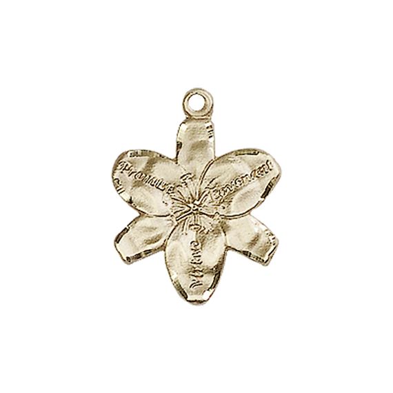 14KT GOLD CHASTITY MEDAL - 5/8" x 1/2"