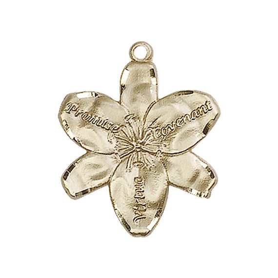 14KT GOLD CHASTITY MEDAL - 7/8" x 3/4"