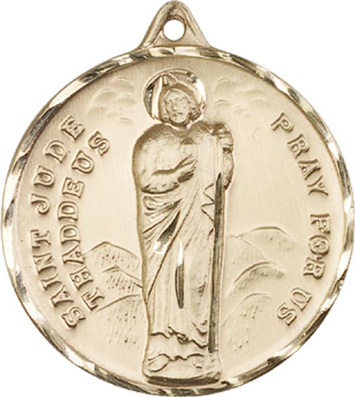 14KT GOLD ST JUDE MEDAL
