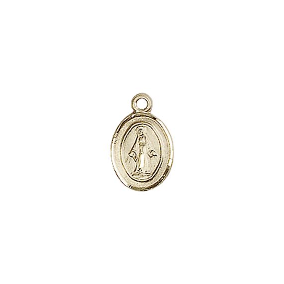 14KT GOLD MIRACULOUS MEDAL - 3/8" x 1/4"