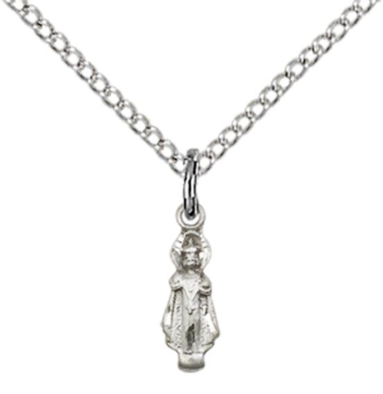 STERLING SILVER INFANT PENDANT WITH CHAIN - 3/8" x 1/8"