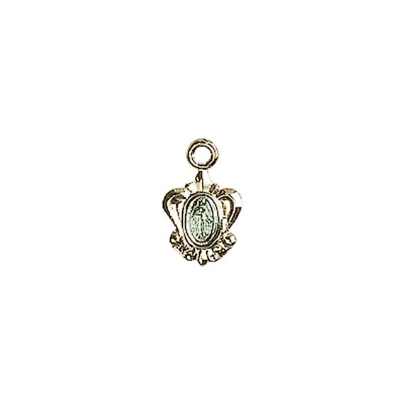14KT GOLD MIRACULOUS MEDAL - 3/8" x 1/4"