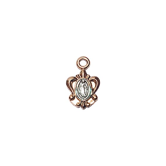 14KT GOLD MIRACULOUS MEDAL - 3/8" x 1/4"