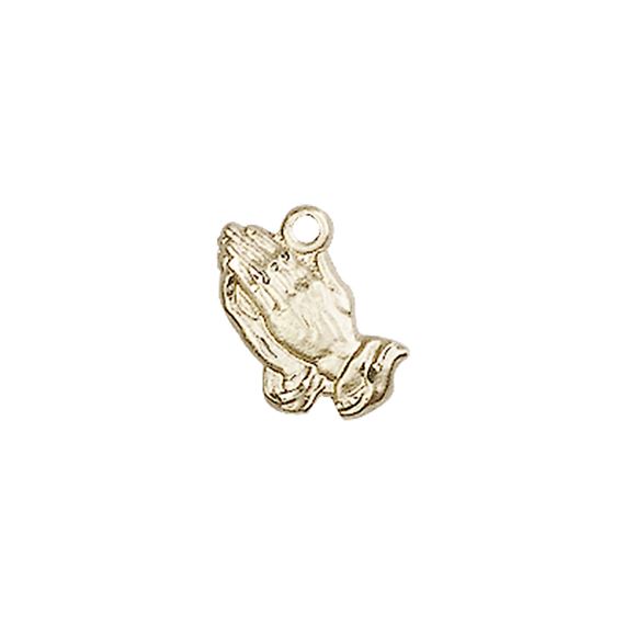 14KT GOLD PRAYING HANDS MEDAL - 3/8" x 3/8"